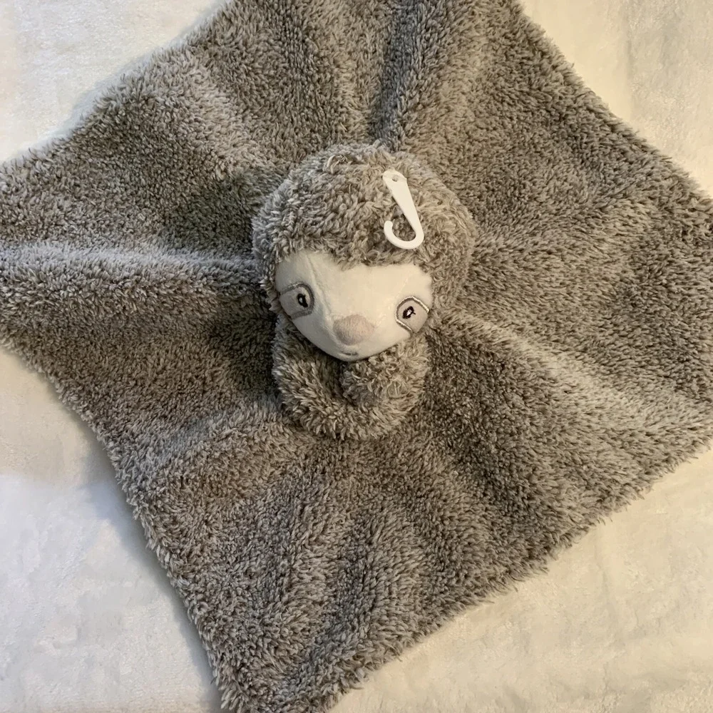Carters Sloth Security Blanket Plush Velour Baby‎ Stuffed Lovey Toy 67609 NWOT